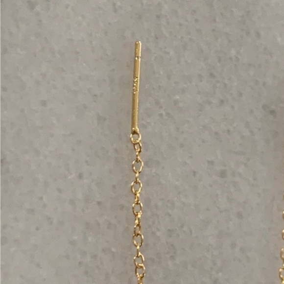 Gold Crystal Butterfly Threaded Earrings Brand New - Picture 3 of 4